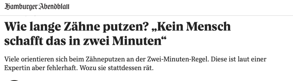 Hamburger Abendblatt Parodontitis Mundhygiene
